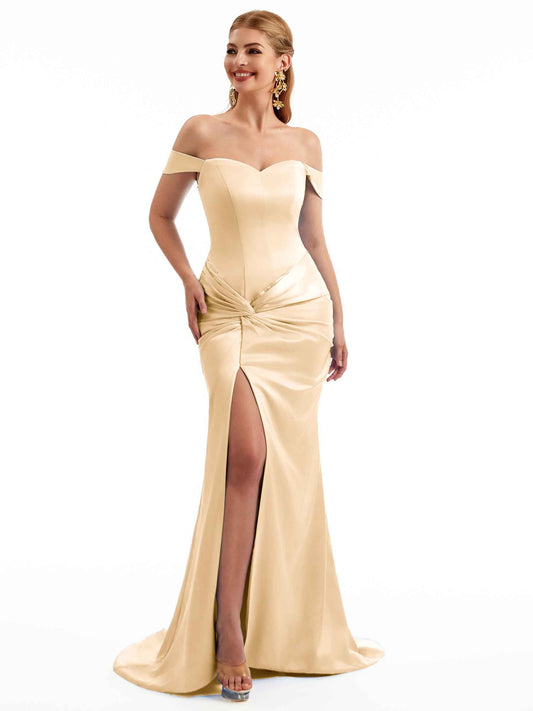 Loretta Spring Stretchy Satin Dress