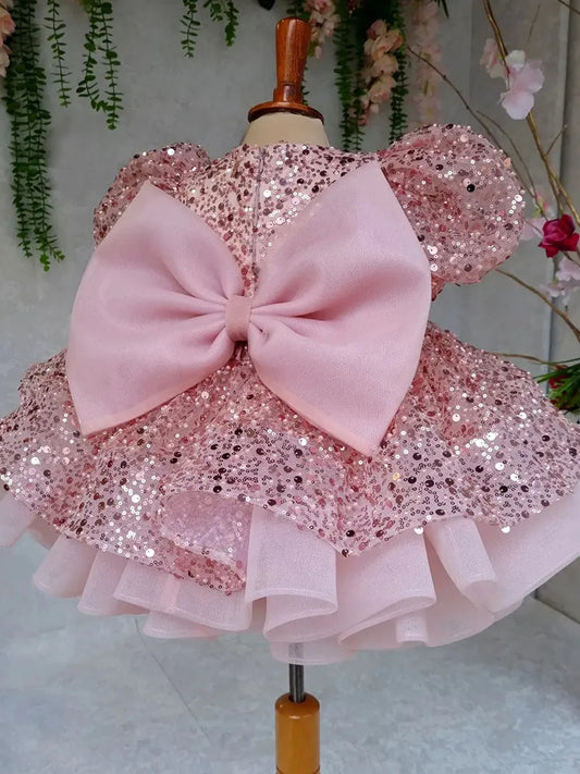 Lee Ruffled sequin Dress