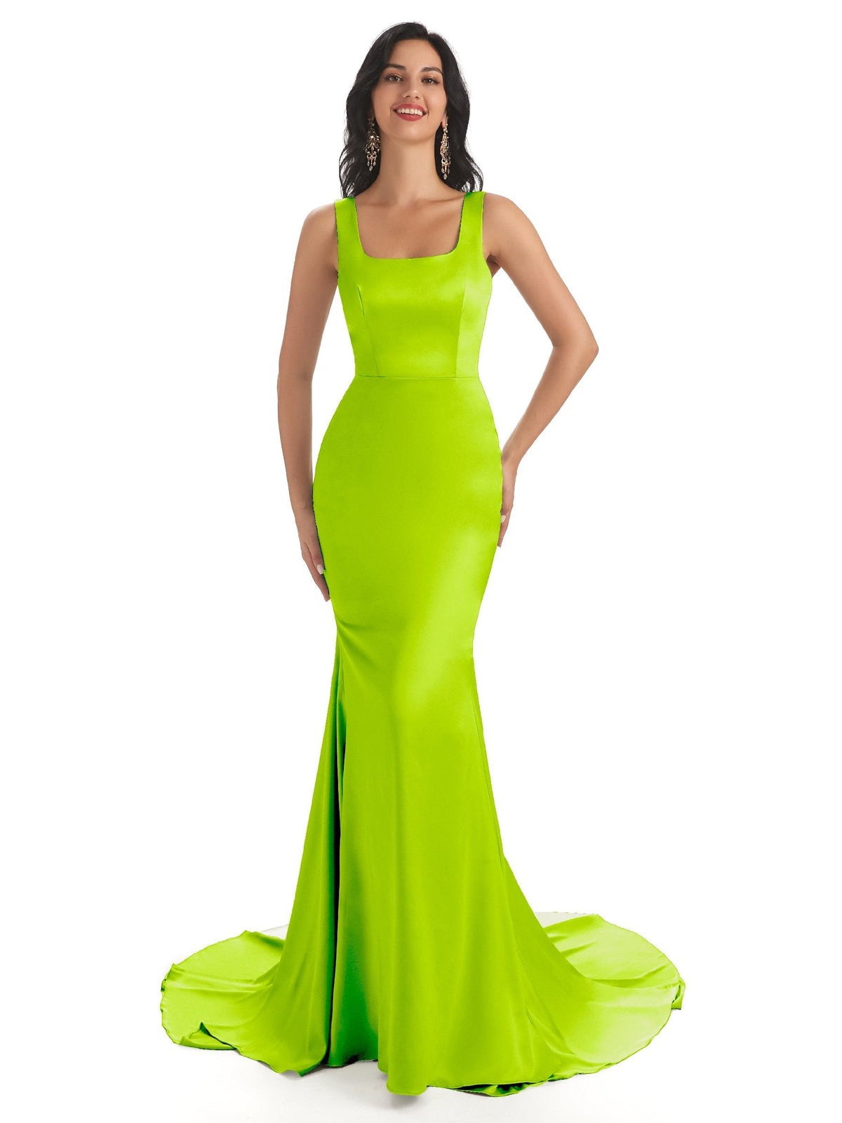 lime green bridesmaid dresses Satin Dress With Flutter Sleeves Available in full size range (US0 Mare Mare Mimi Satin Corset
