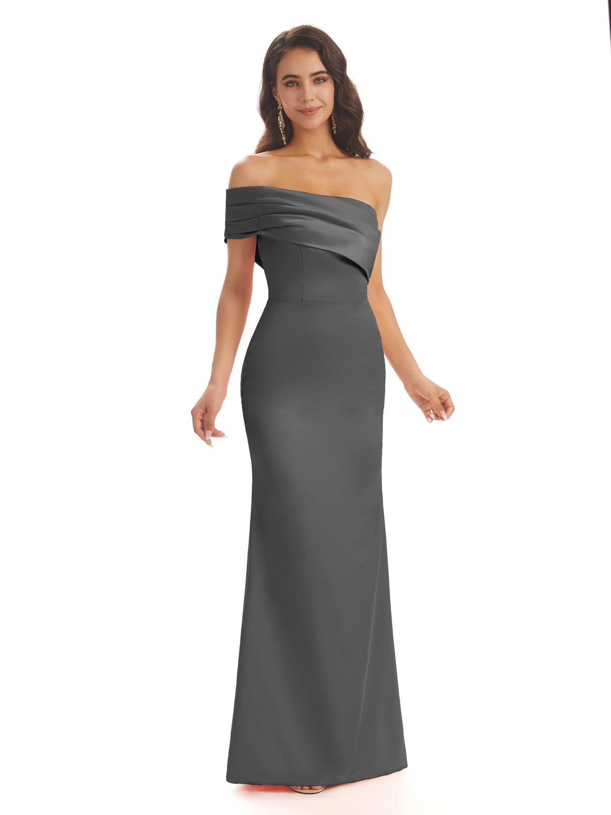 steel gray bridesmaid dresses Steel Grey Plus Size Chiffon Bridesmaid Dress - Sweetheart Neck Spaghetti Strap Maxi Gown main image 0