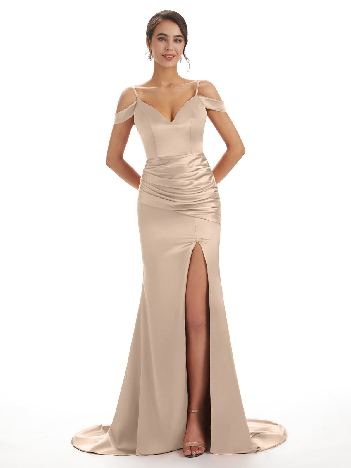 Taupe Bridesmaid Dresses | VowSatin Taupe Bridesmaid Dresses | VowSatin