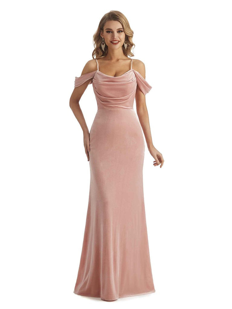 mauve velvet bridesmaid dresses Evelyn Velvet Bridesmaid Dress