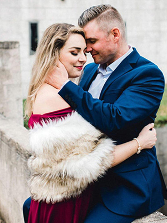 Faux Fur Wrap Cape Shawl