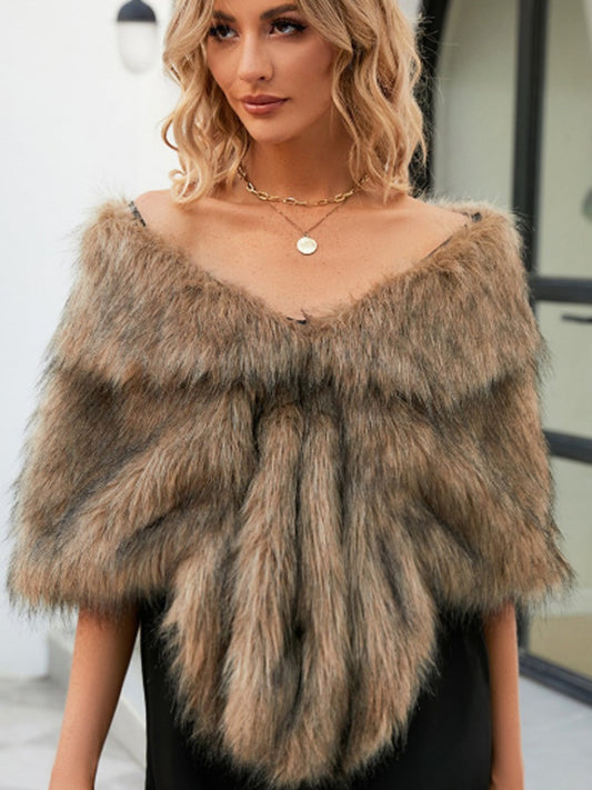 FFS Faux Fur Shawl Wrap Stoles