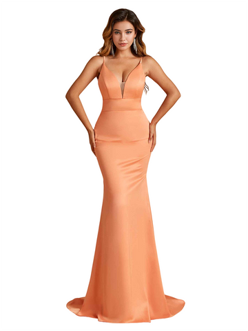 Arwen V-Neck Satin Dress