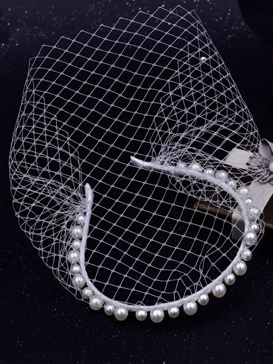 Pearl Hair Band Veil
