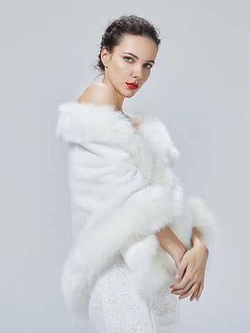 FFS Faux Fur Shawl Wrap Stoles