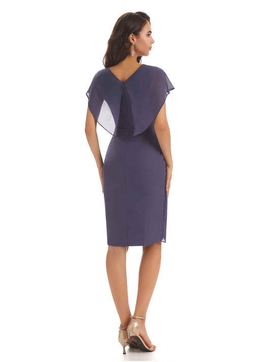 Knee-Length Mermaid Chiffon Dress