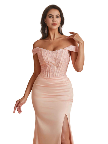 Off The Shoulder Mermaid Lace Dress