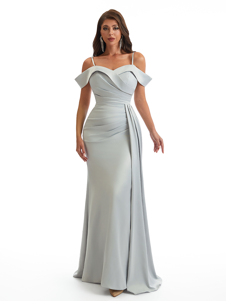 Skye Country Side Slit Satin Dress