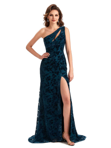 Xene Mermaid Floral Velvet Dress