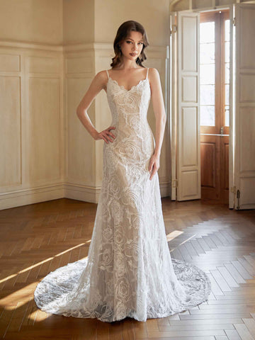 Yorath Backless Lace Wedding Dresses