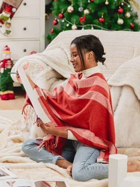 Travel Plaid Shawl Wrap