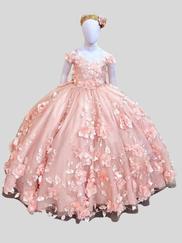Candy 3D Floral Applique Dress