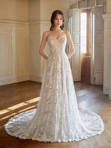 Yuki Sweetheart Lace Wedding Dresses