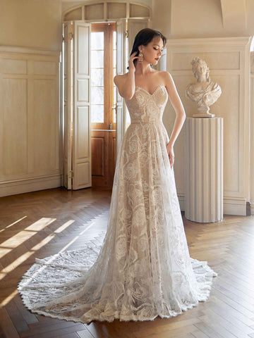 Yuki Sweetheart Lace Wedding Dresses