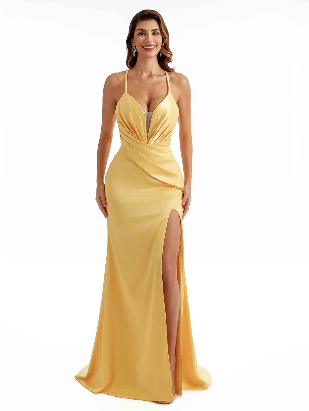 Adair Back Criss Satin Dress