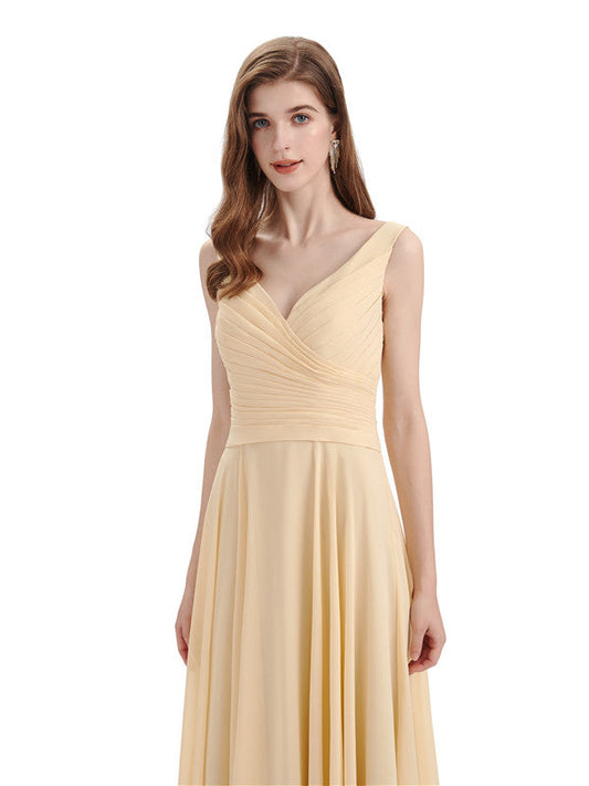 V-neck Chiffon Dress