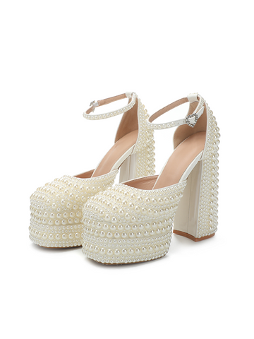 WPP Chunky Pearl Platform Heels