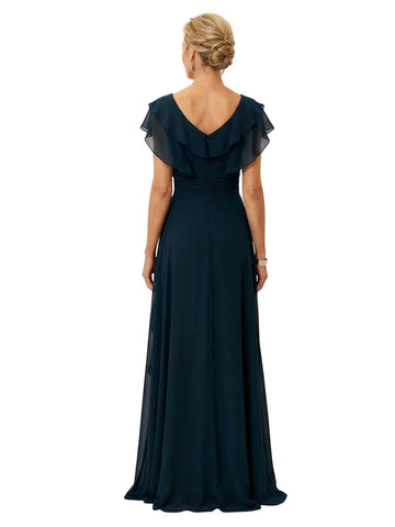 Boho Short Sleeves V-Neck Chiffon Dress