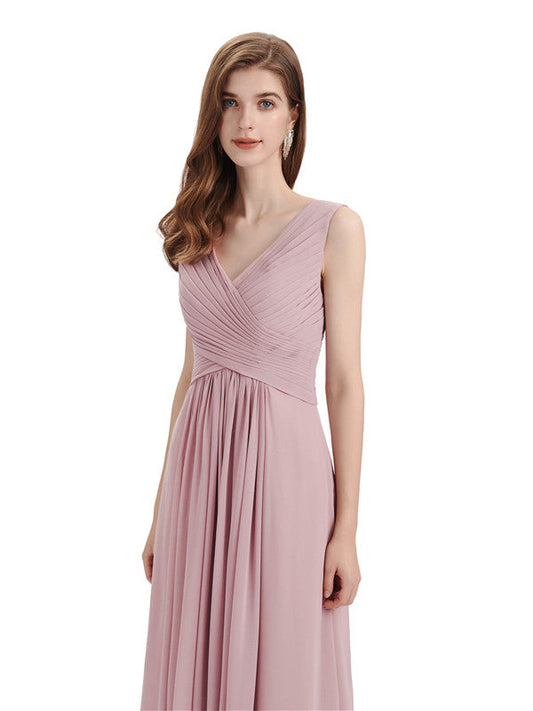 V-neck Chiffon Dress