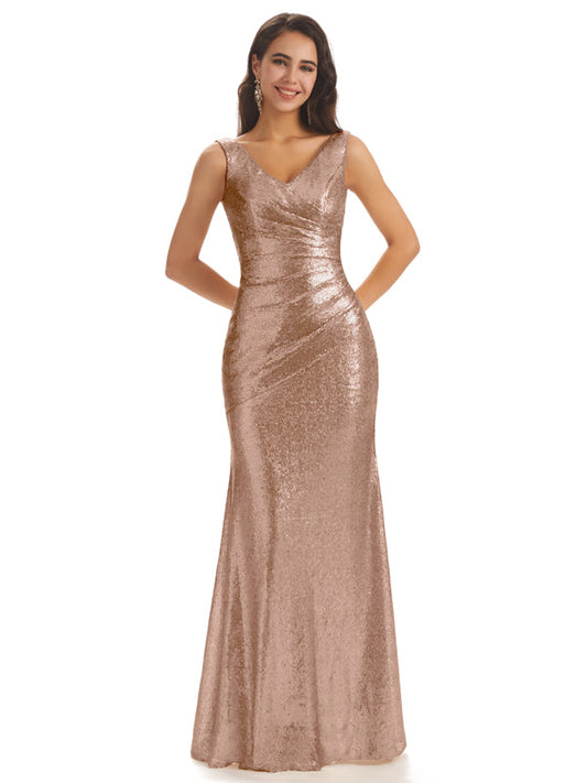 Lilianna V-neck Sequins Dress