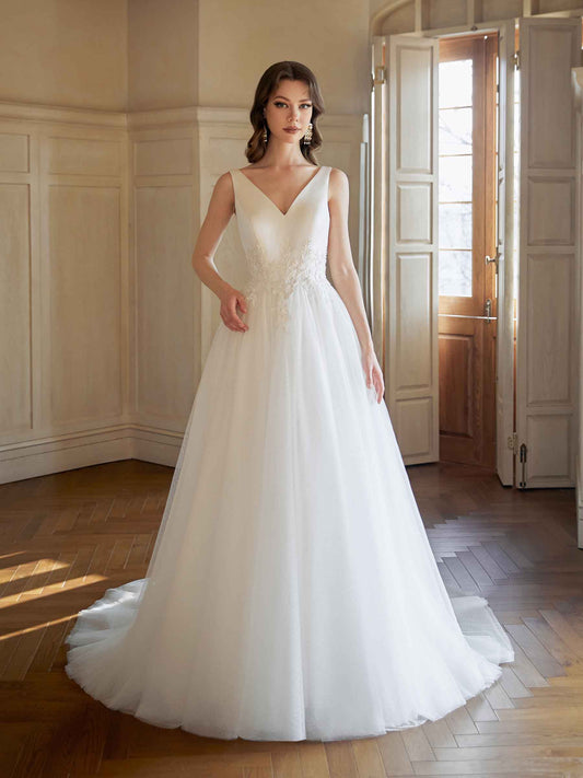 Haneefah A line lace Wedding Dresses