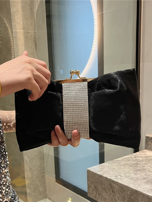 Rhinestone Bow Small Handbag