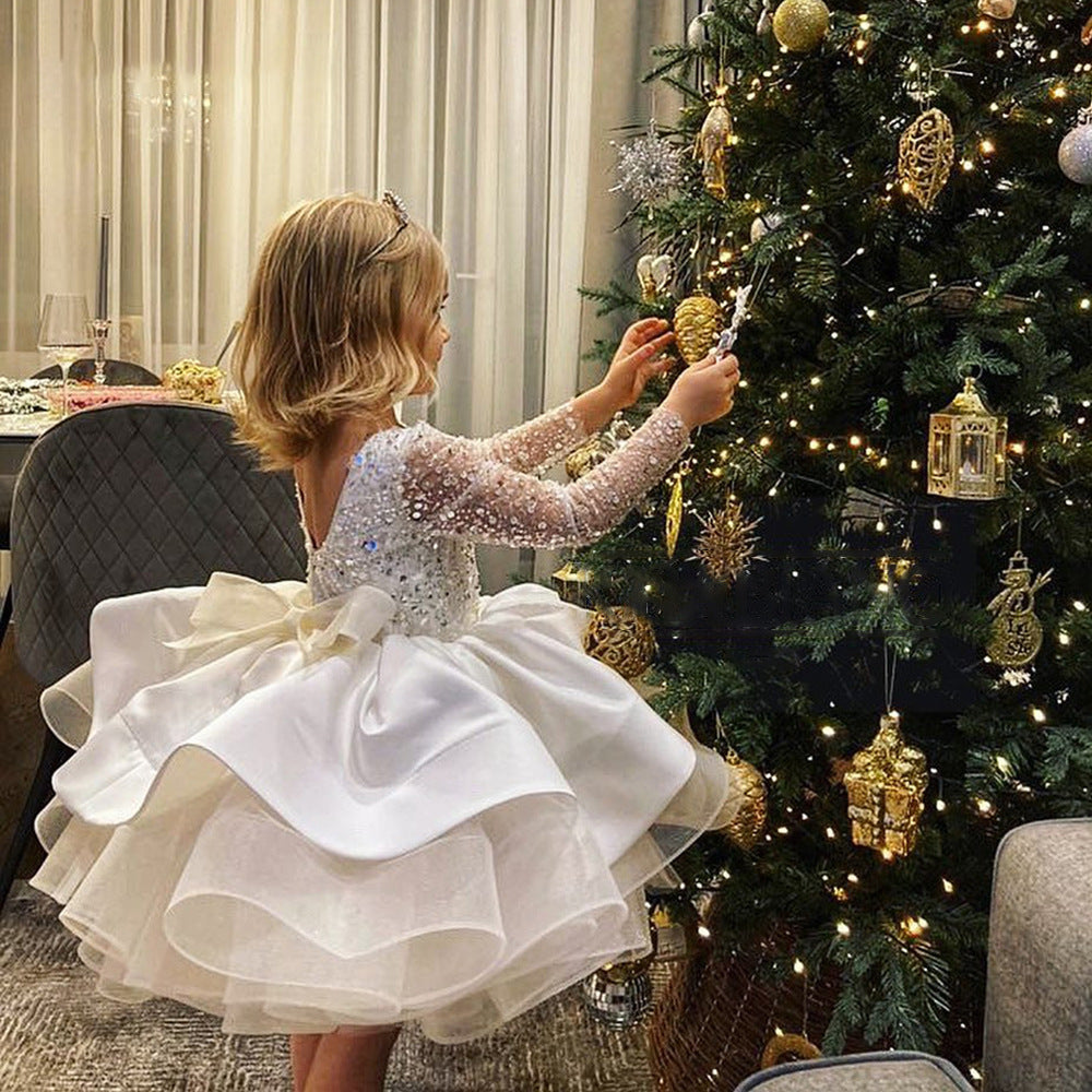 Sara A Line Sequins Dress