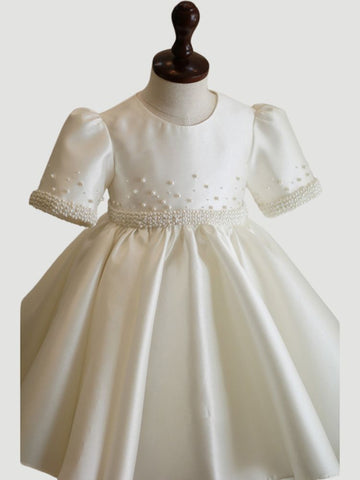 Joy Short Sleeve Satin Dress