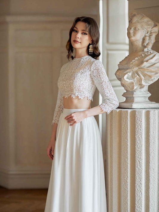 Hailee Two Pieces Lace Wedding Dresses