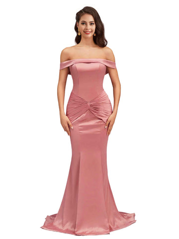 Melrose Off The Shoulder Mermaid Silky Dress