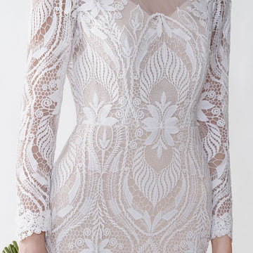 Julie Long Sleeves Lace Wedding Dresses