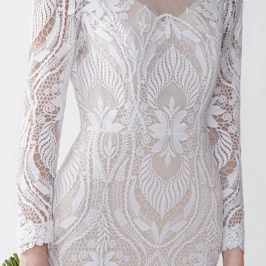 Julie Long Sleeves Lace Wedding Dresses