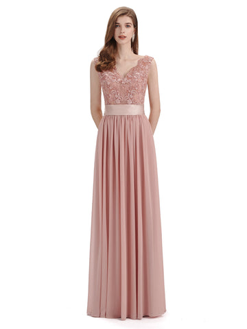 Eunice V-Neck Chiffon Dress