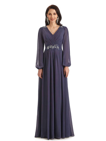 Diane V-neck Chiffon Dress