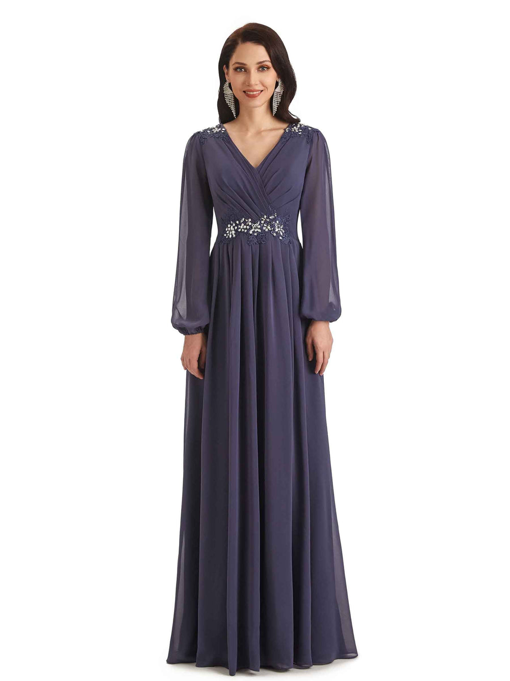 Diane V-neck Chiffon Dress