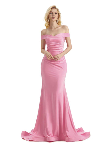 Pony Off The Shoulder Jersey Dress