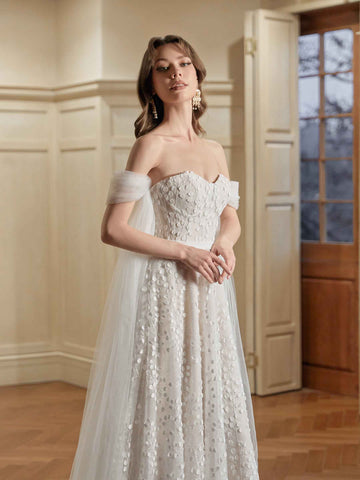 Casey Off Shoulder Lace Wedding Dresses