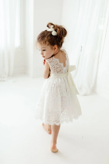 Saoirse Sheer Neck Lace Dress