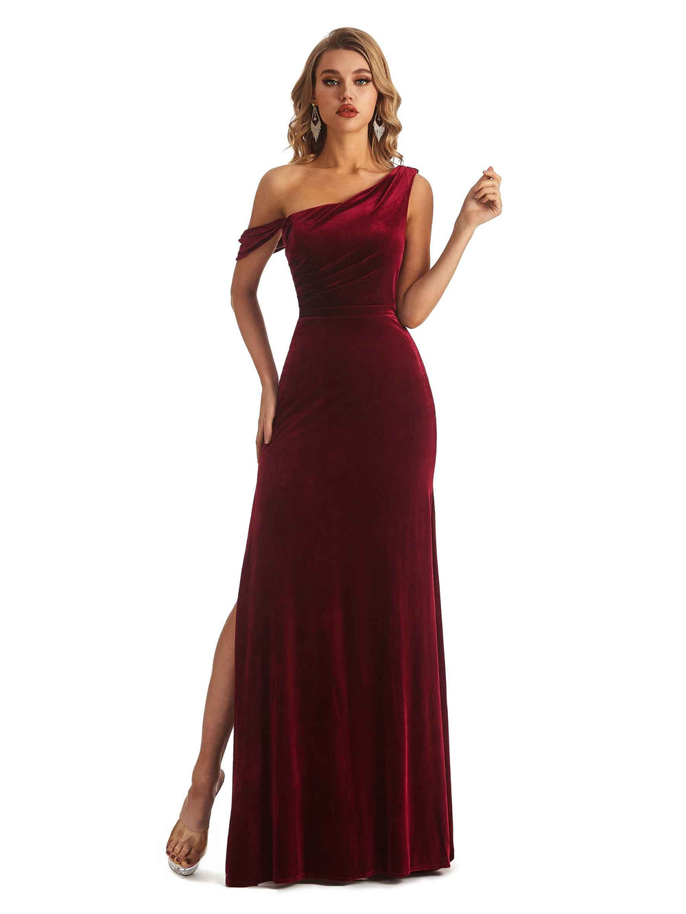 Sienna Black Tie Asymmetrical Velvet Dress