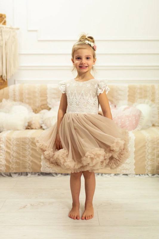 Linda Bow Tie Lace Dress
