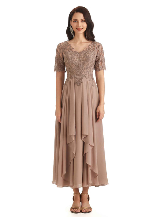 Lorna Ankle-Length Chiffon Dress