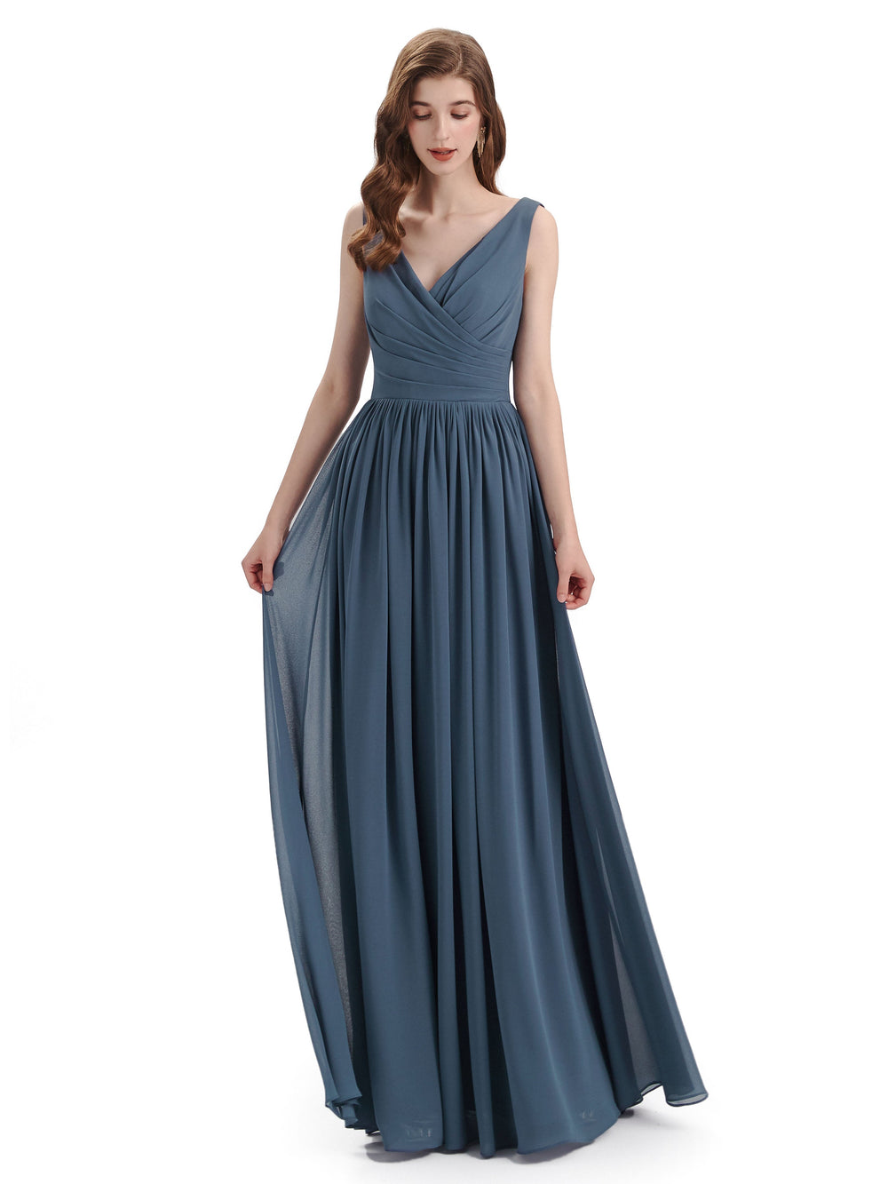Silvia V-neck Chiffon Dress