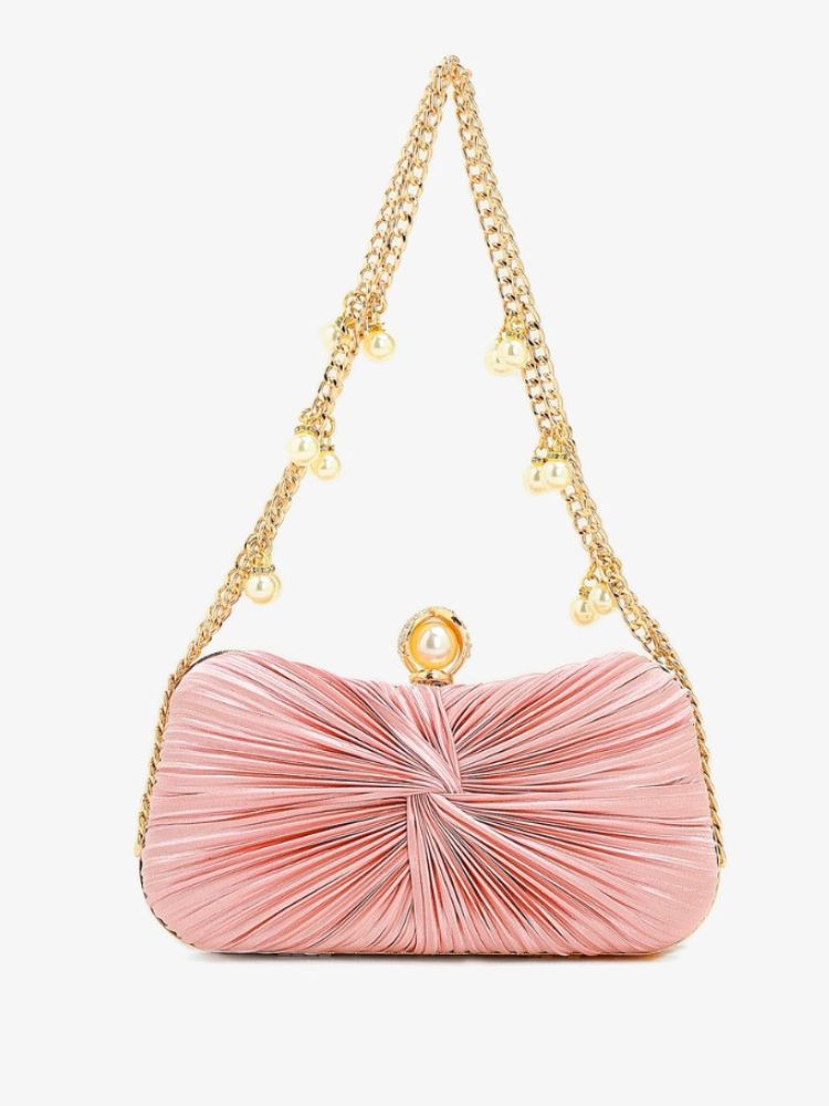EBC Pleated Bow Tassel Bag