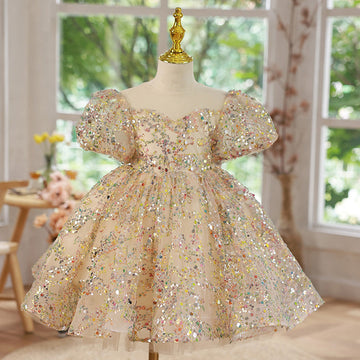 Hannah Short Sleeves Sequin Dress