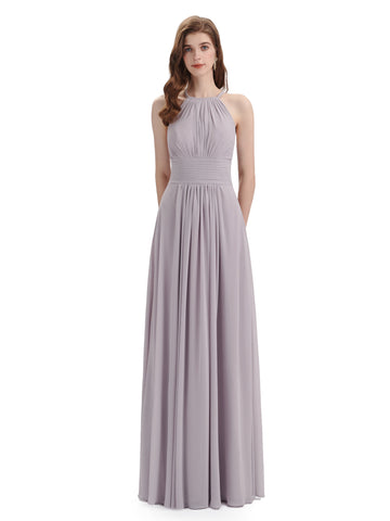 Sandy Halter Chiffon Dress