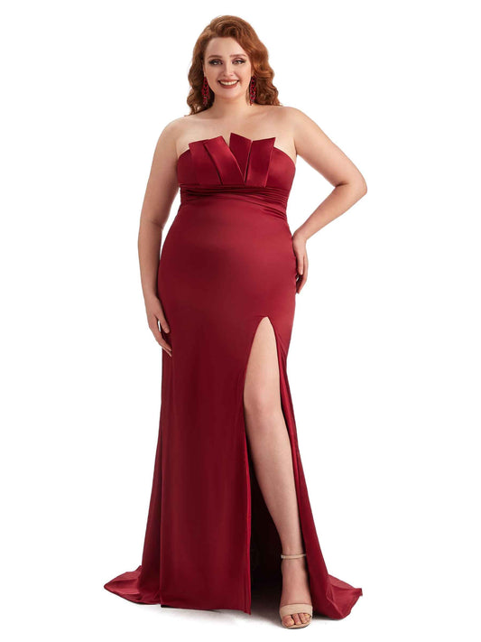Xuriah Plus Size Mermaid Satin Dress