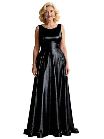 Qsrely Scoop Sleeveless A-line Sequin Dress