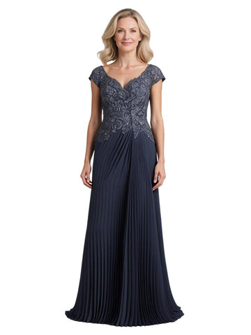 Tessa Cap Sleeves A-line Lace Dress